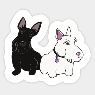 Scottie Dogs Best Friends Sticker